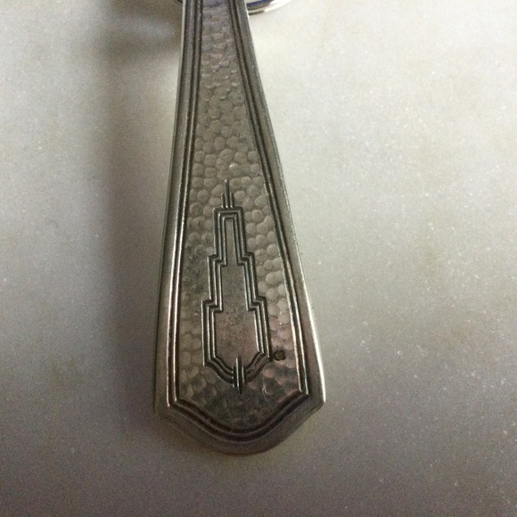 Art Deco Vintage Silver Spoon Keychain Key Holder - Picture 4 of 5